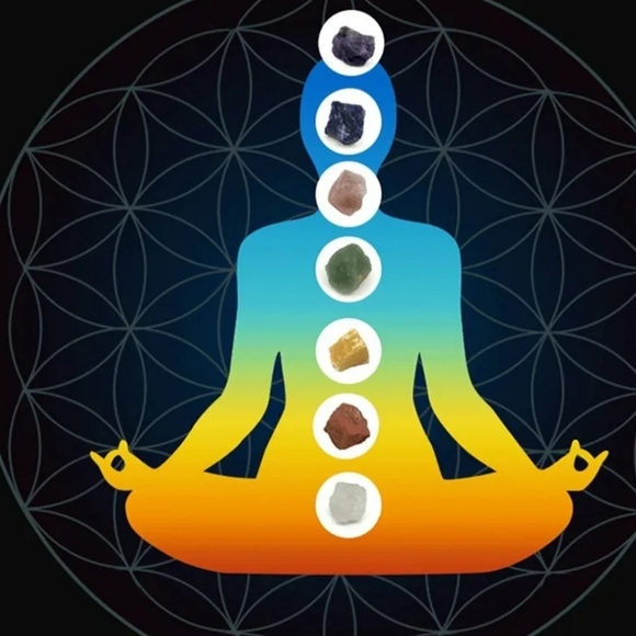 7 Chakra 🧘🏾‍♀️ 🕉 🧘‍♂️ 🌟 Natural Stone Square Pendant Necklace - Picture 5 of 5